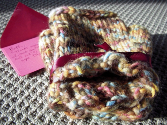 Fingerless Mitts Wrapped Up